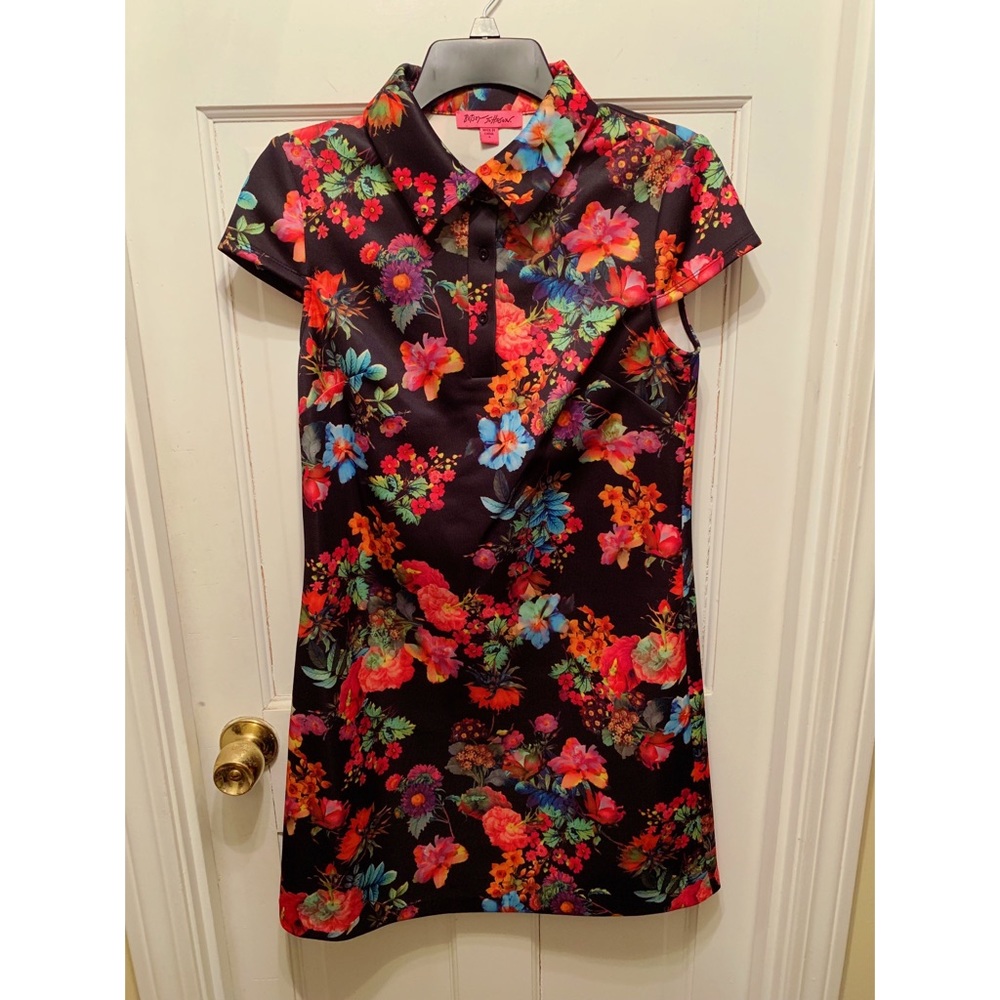 🌺🧡 Betsey Johnson Flower Power Mini Dress 🧡🌺